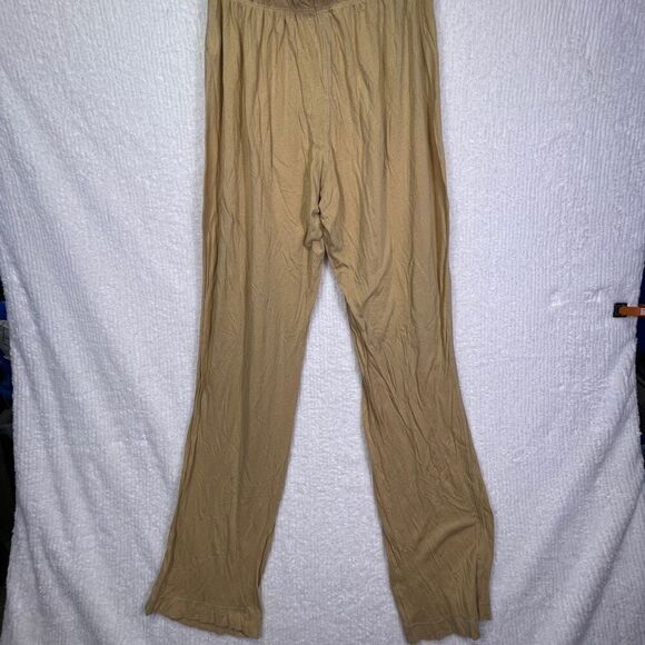 Eterne Tan Cotton Modal Blend Jersey Pull On Thermal Lounge Pants Size Medium - Picture 6 of 10